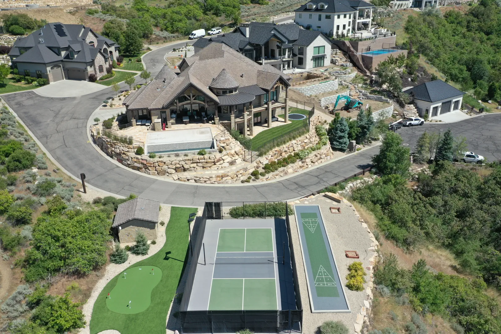 A Fruit Heights Pickleball Court.