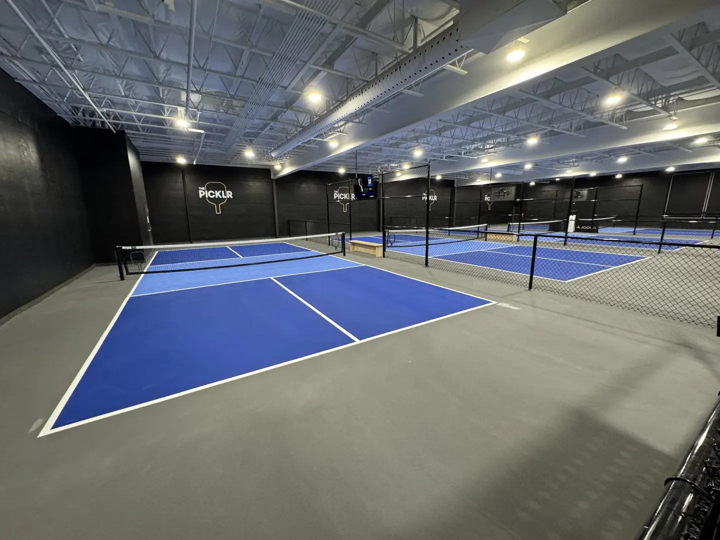 Indoor pickleball courts at The Picklr